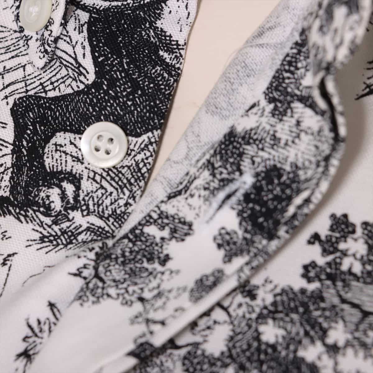 Christian Dior Cotton Shirt F 38 Ladies' Black × White  Toile de Jouy