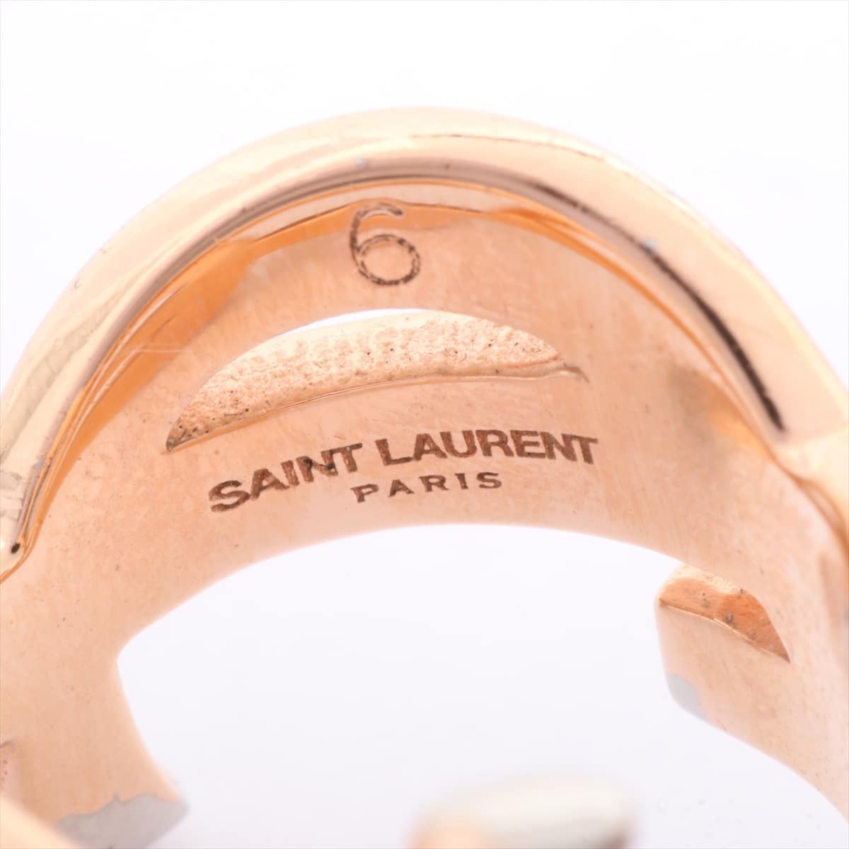 Saint Laurent Paris Signature rings 6 GP Pink Gold