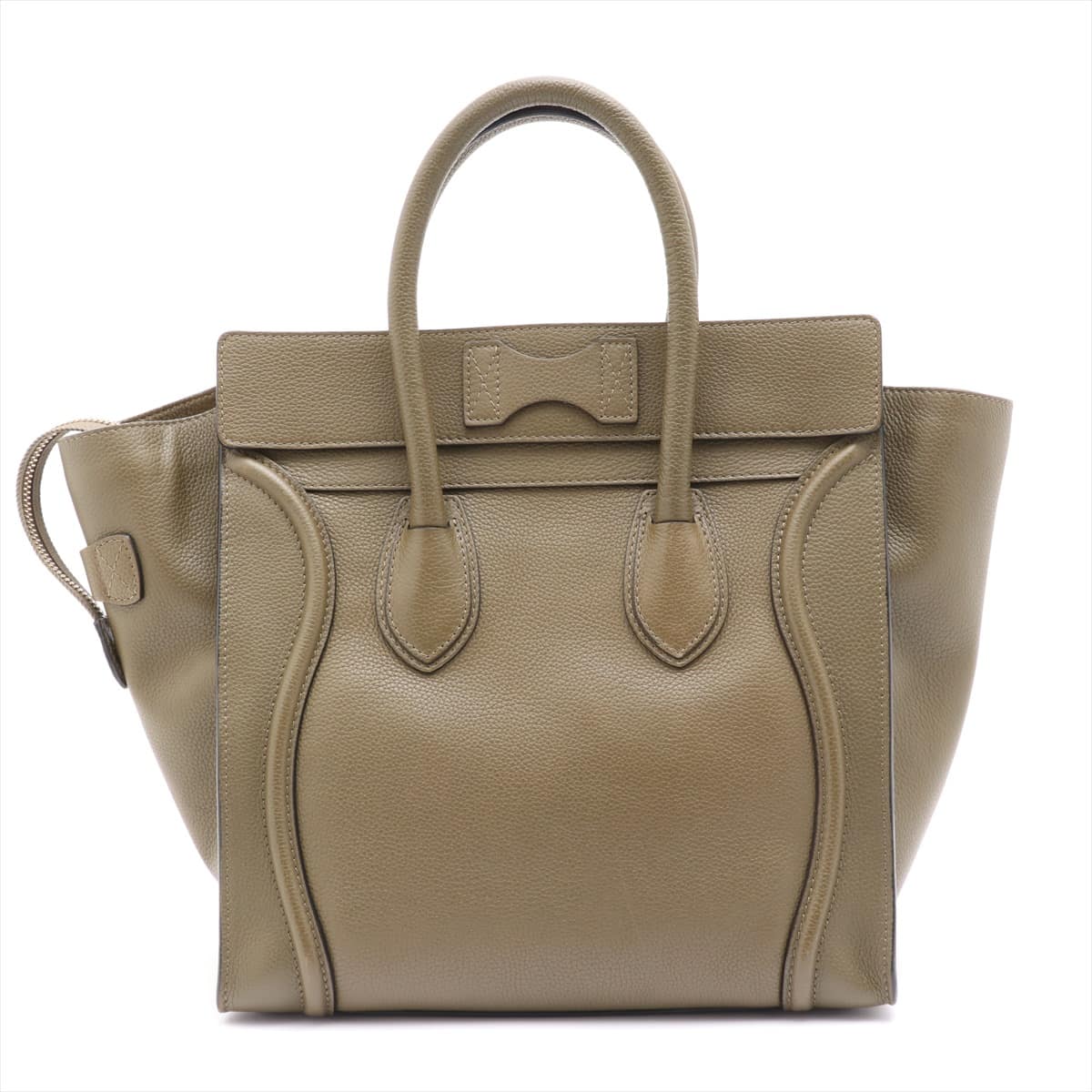 CELINE Luggage Mini shopper Leather Tote bag Khaki