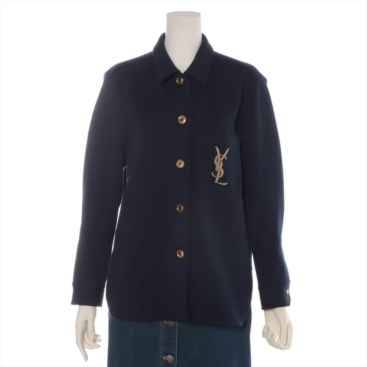 Saint Laurent Paris Wool & nylon Jacket 34 Ladies' Navy blue