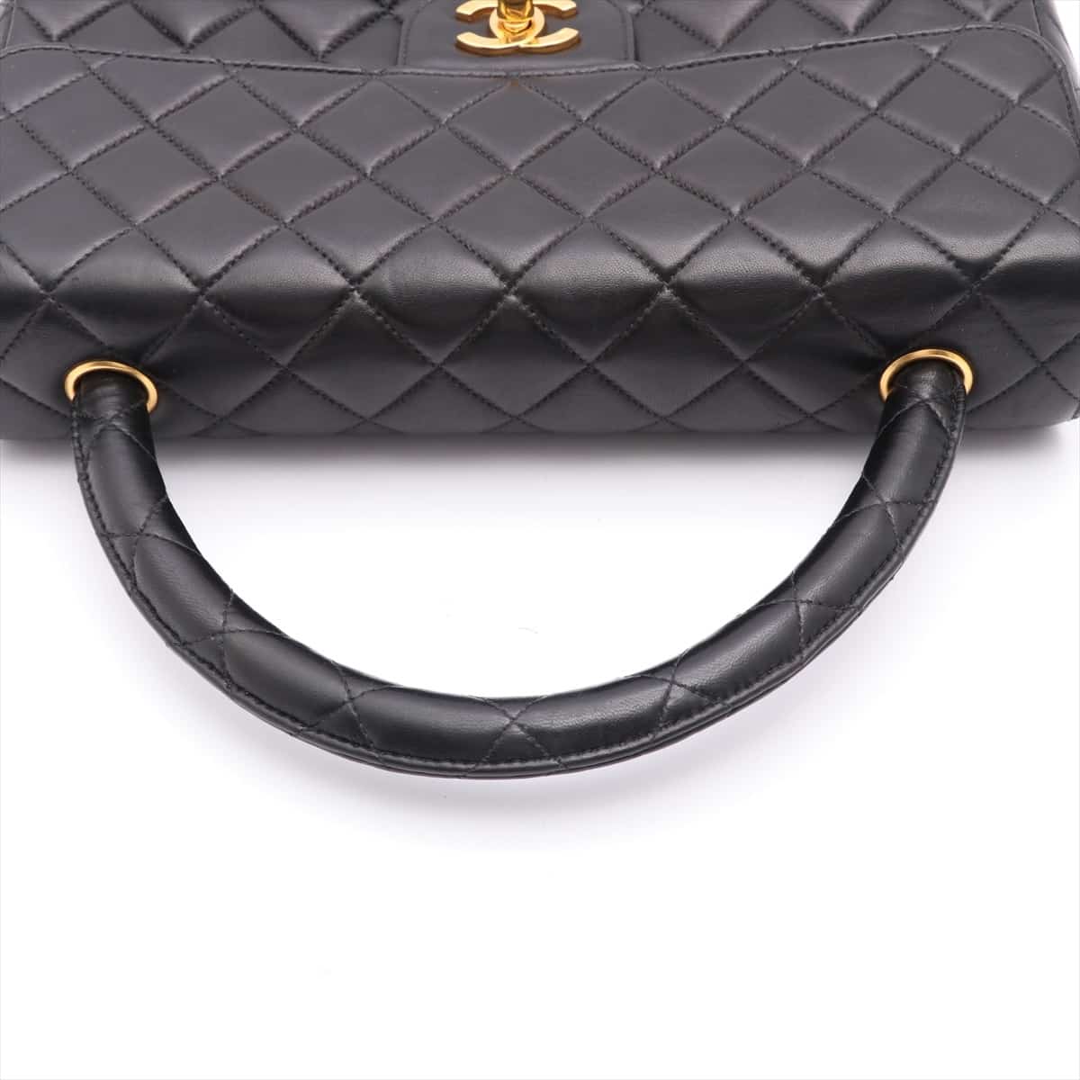 Chanel Matelasse Lambskin Hand bag Parent-child bag Black Gold Metal fittings 4XXXXXX Parent only