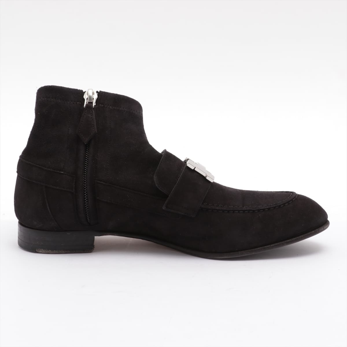Hermès Constance Suede leather Short Boots 35.5 Ladies' Black