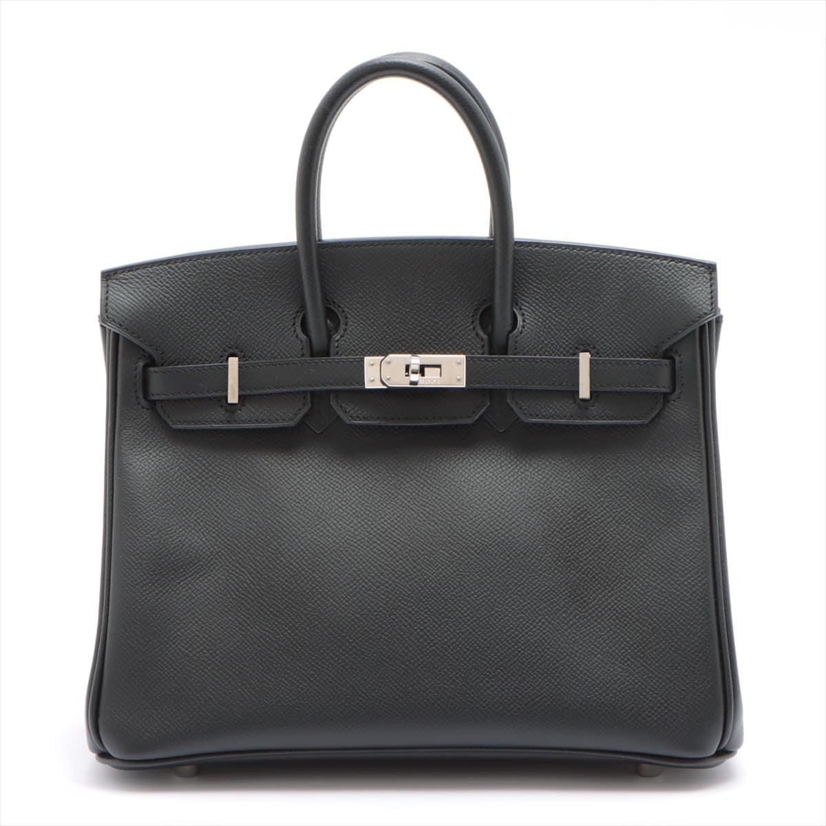 Hermès Birkin 25 Veau Epsom Black Silver Metal fittings □O: 2011