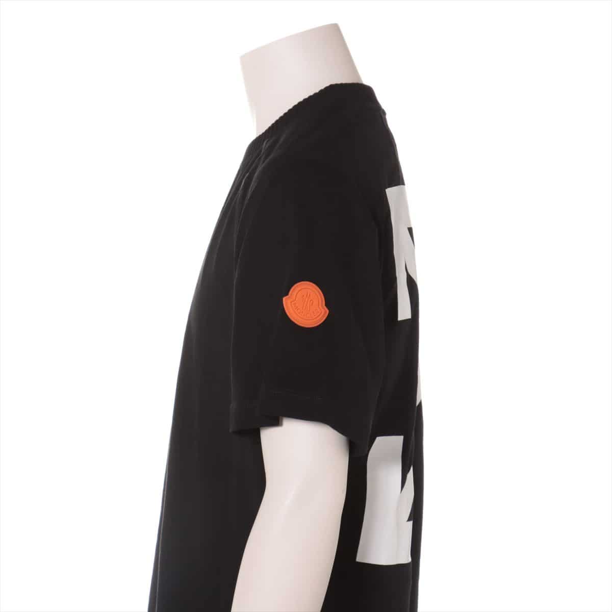 Moncler x Offwhite 16 years Cotton T-shirt S Men's Black  Back arrow arm with rubber logo patch