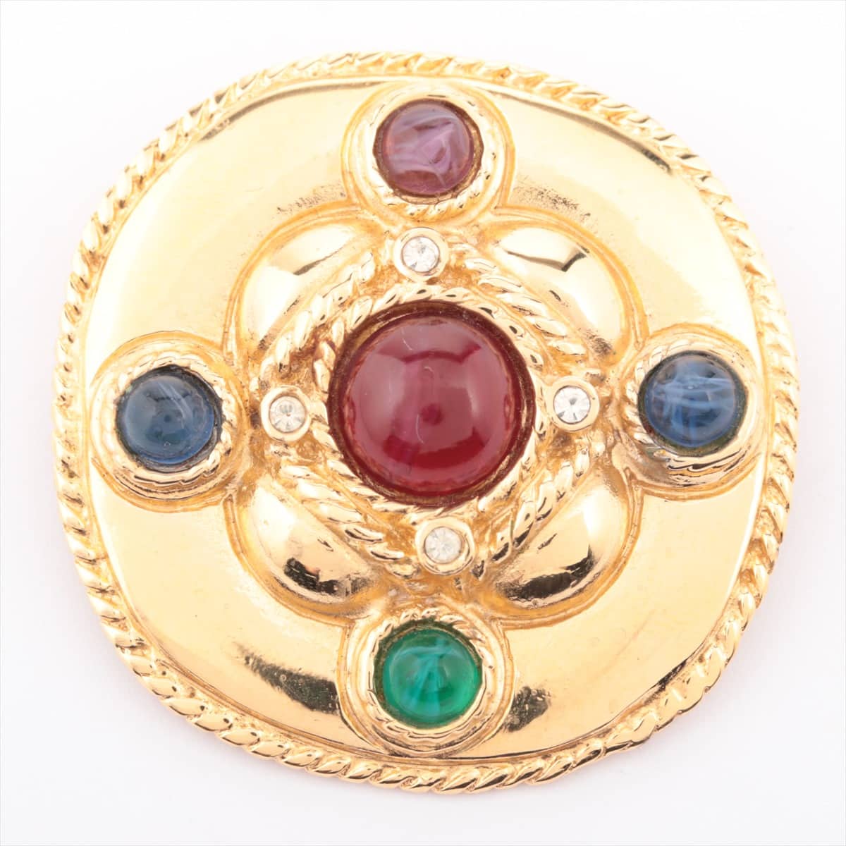 Givenchy Brooch GP×inestone Gold Color stone