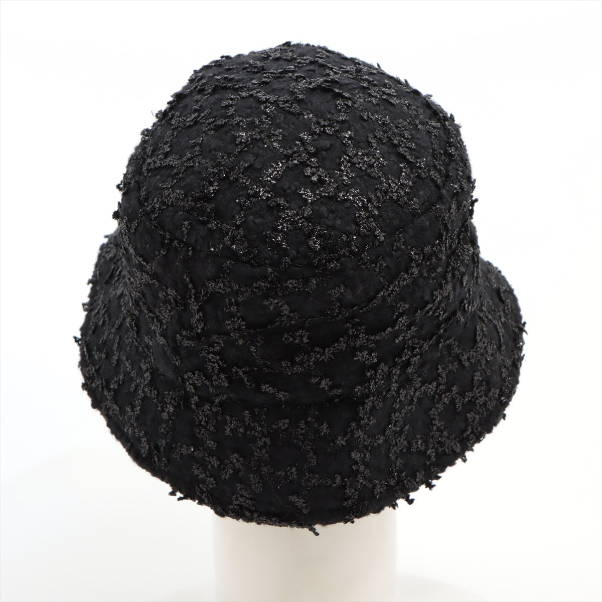 Chanel Coco Mark 22K Hat M Wool x polyamide x silk Black  Glitter