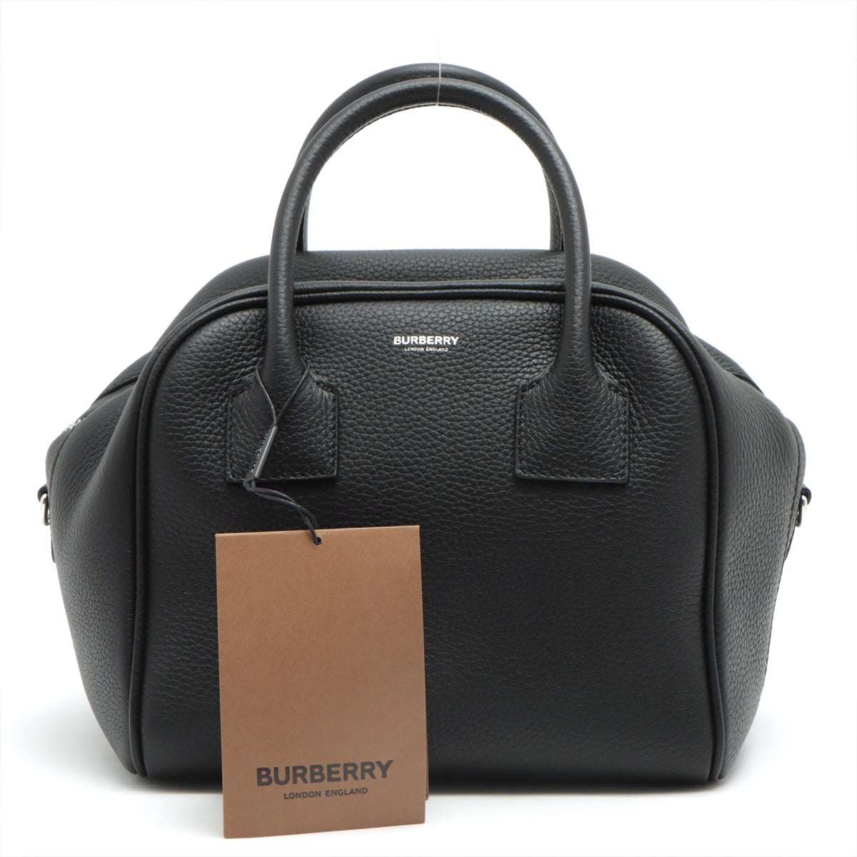 Burberry Leather 2 Way Handbag Black