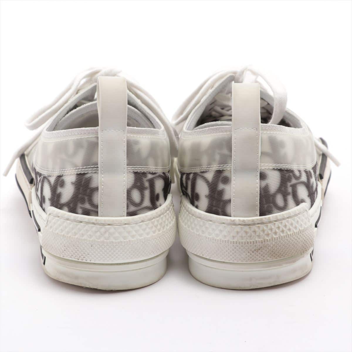 DIOR Oblique Fabric Sneakers 42 Men's Black × White technical fabric B23