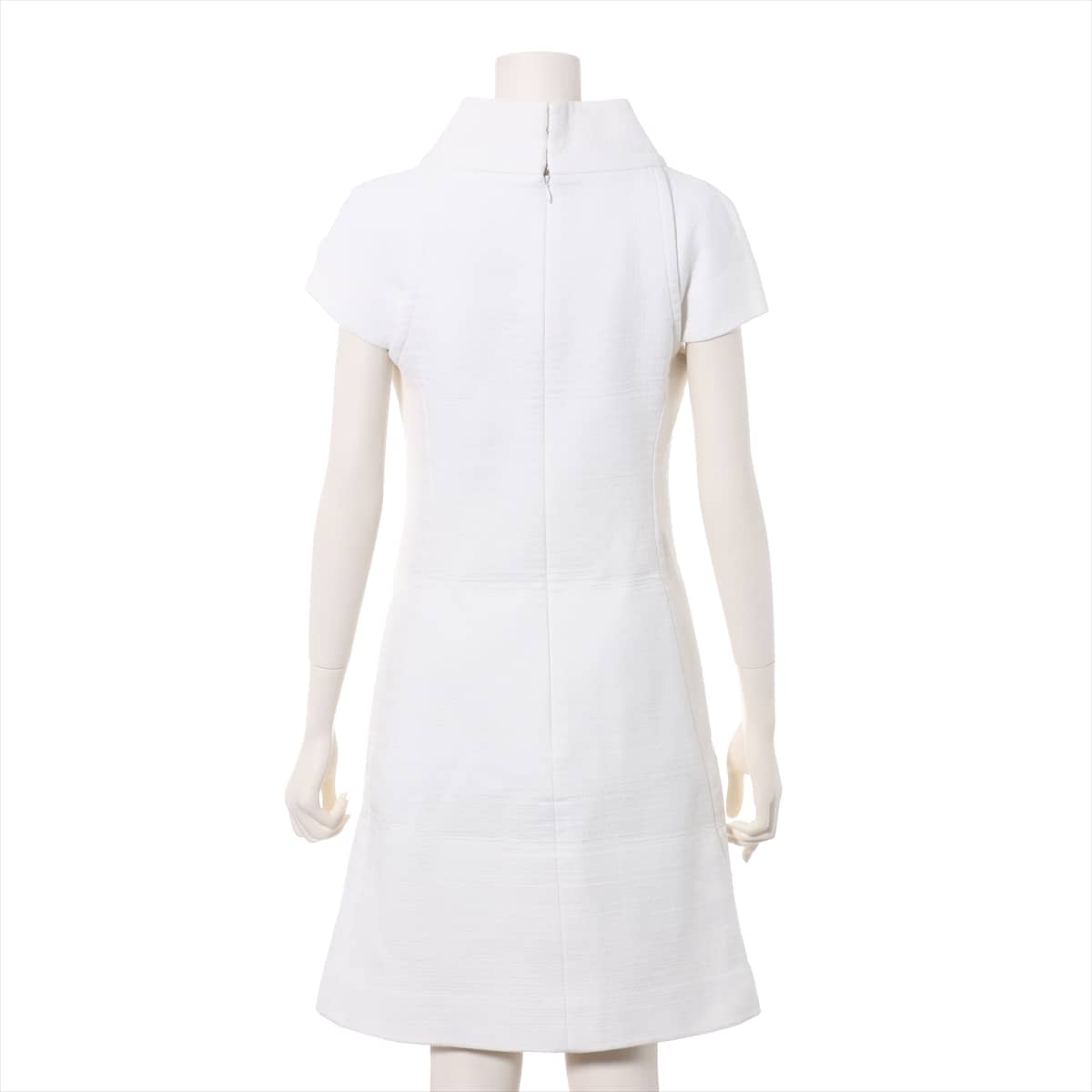 Chanel Coco Mark P57 Cotton & nylon Dress 36 Ladies' White  There are spots on the armpits