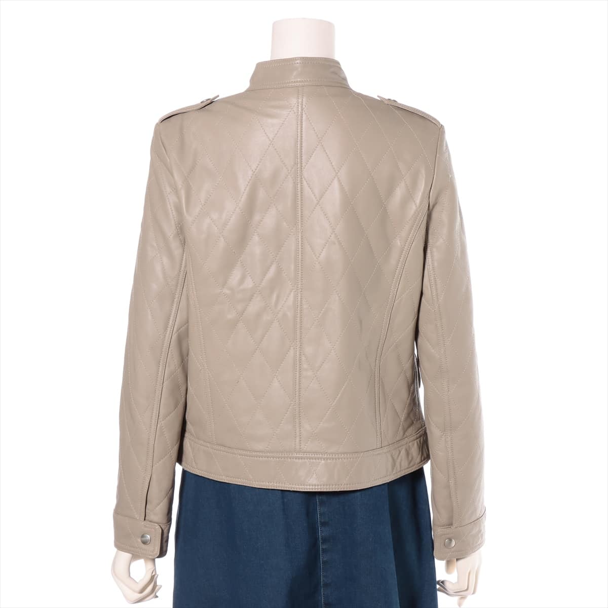 Balmain Leather Leather jacket Unknown size Ladies' Beige  Missing size tag