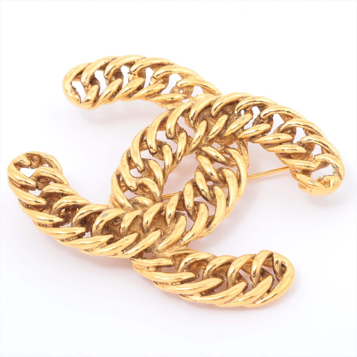 Chanel Coco Mark Brooch GP Gold No beans
