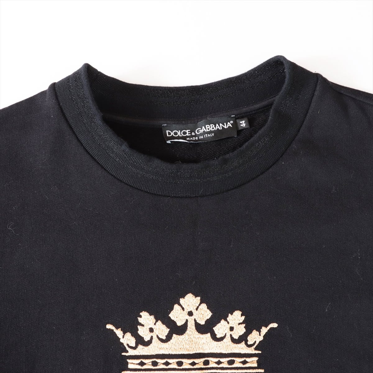 Dolce & Gabbana Cotton Basic knitted fabric 44 Men's Black