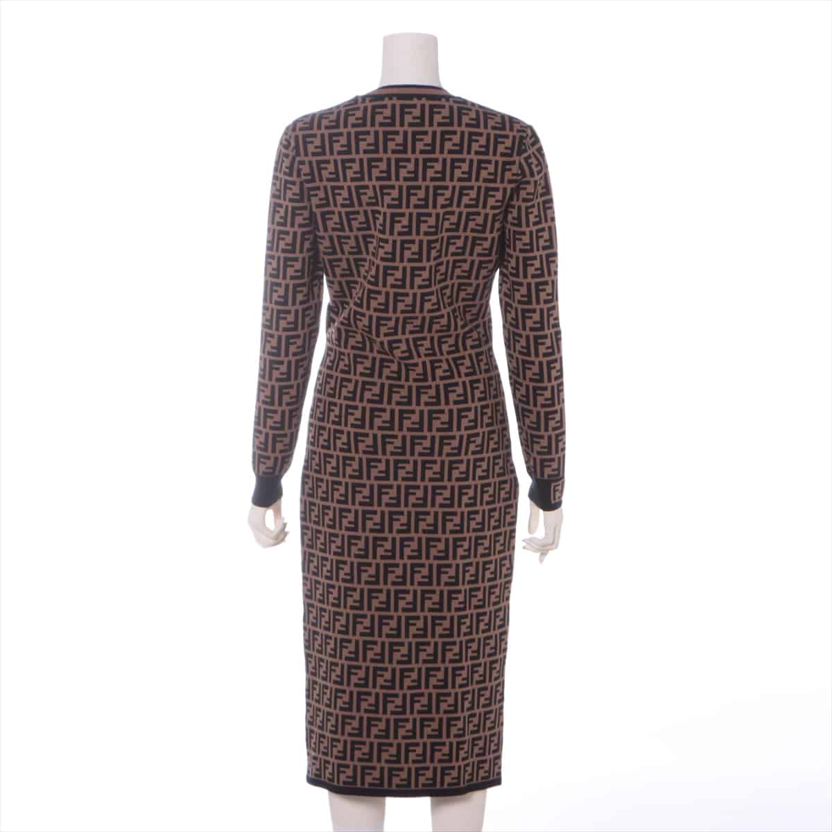 Fendi ZUCCa 21 years Polyester × Rayon Knit dress 40 Ladies' Brown  FZD716