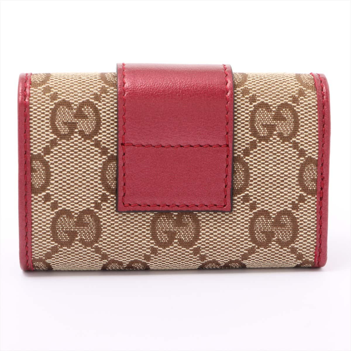 Gucci GG Canvas Lovely 203551 Canvas & leather Key case Beige