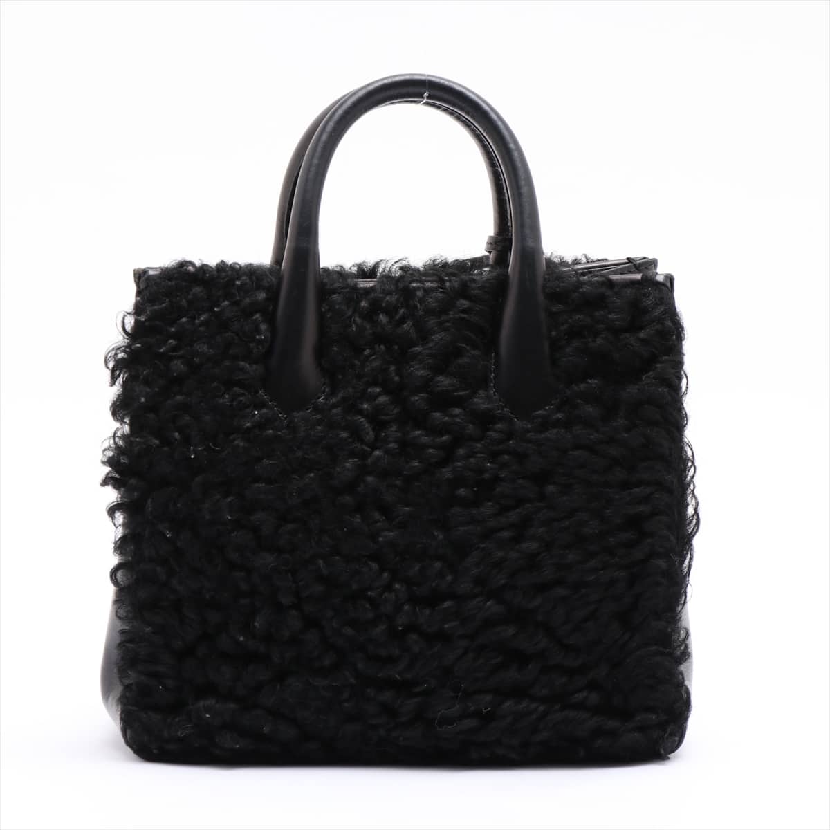 Balenciaga Padlock Mini Wool 2way shoulder bag Black 347237