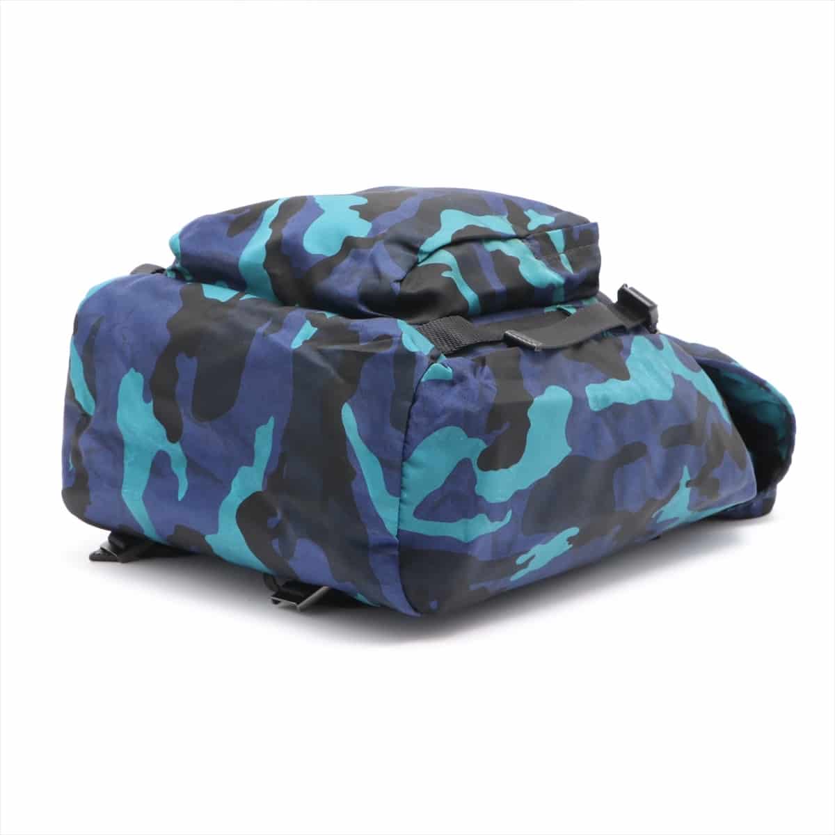 Prada Tessuto Backpack Blue Camouflage pattern