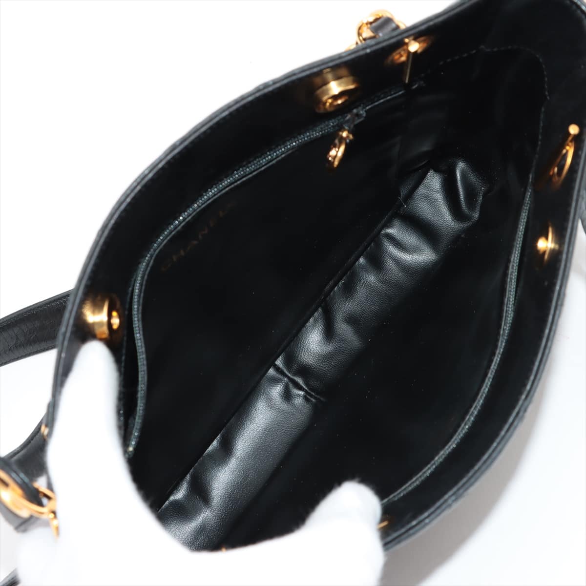 Chanel Matelasse Lambskin Chain tote bag Black Gold Metal fittings 2XXXXXX