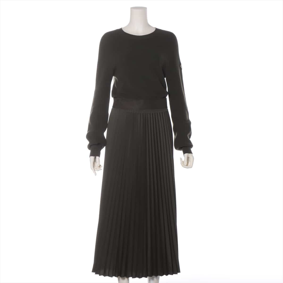 Moncler 20 years Wool & polyester Dress S Ladies' Khaki  ABITO