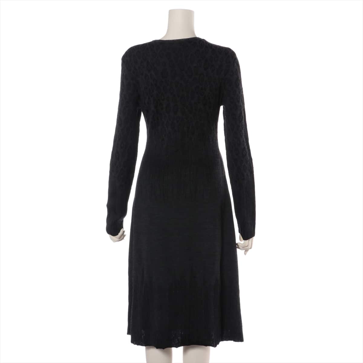 Ferragamo Wool Knit dress S Ladies' Black