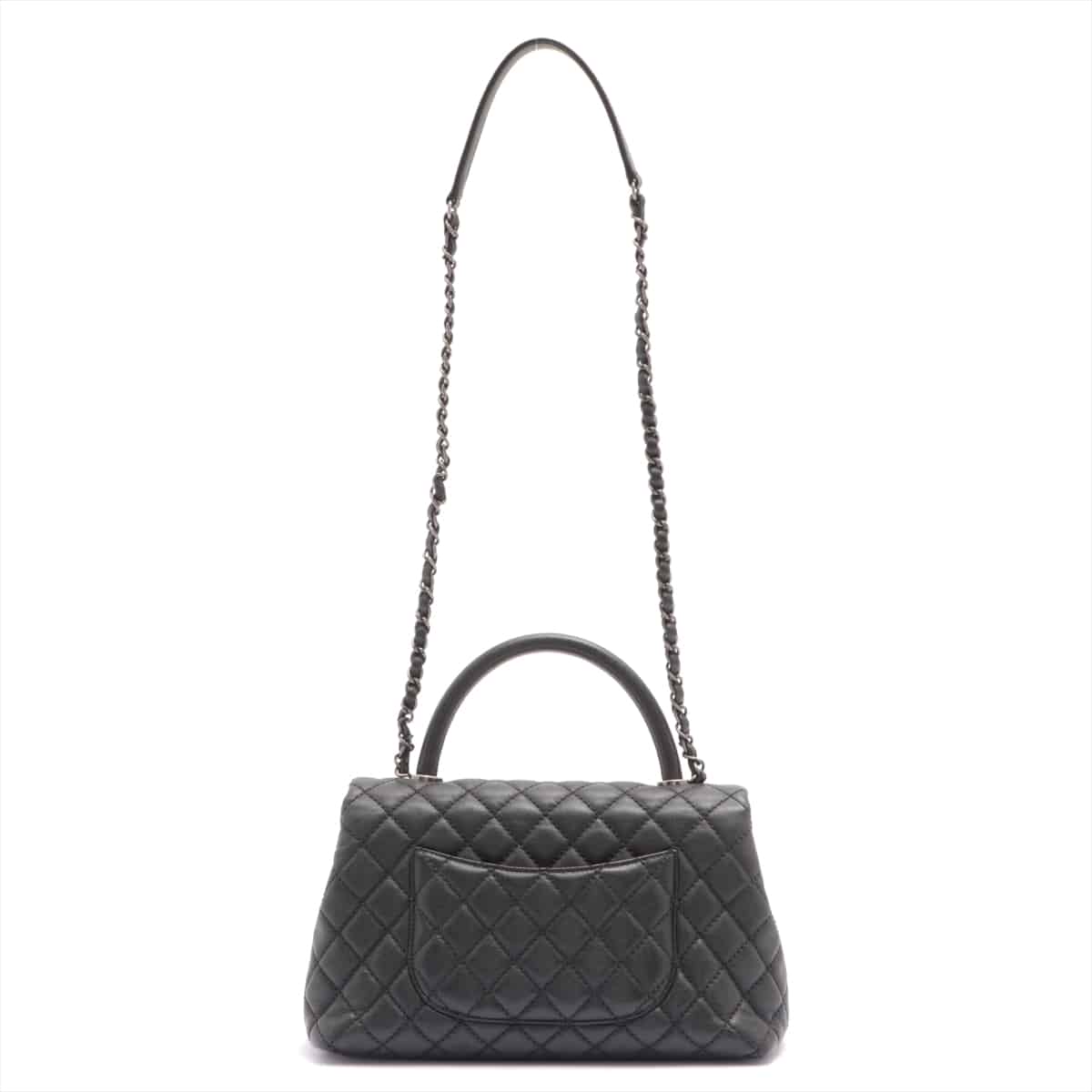 Chanel Coco Handle Caviarskin 2way shoulder bag Black Silver Metal fittings 21XXXXXX