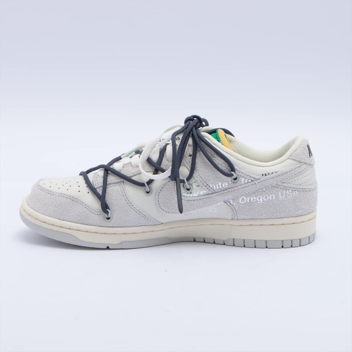 NIKE × OFF-WHITE Leather Sneakers 27.5cm Men's Gray x green Dunk Low The 50 Collection 1 of 50 