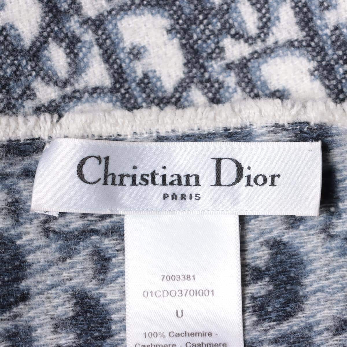 Christian Dior Oblique Cashmere Poncho U Ladies' Black × White  01CDO370I001 Trotter