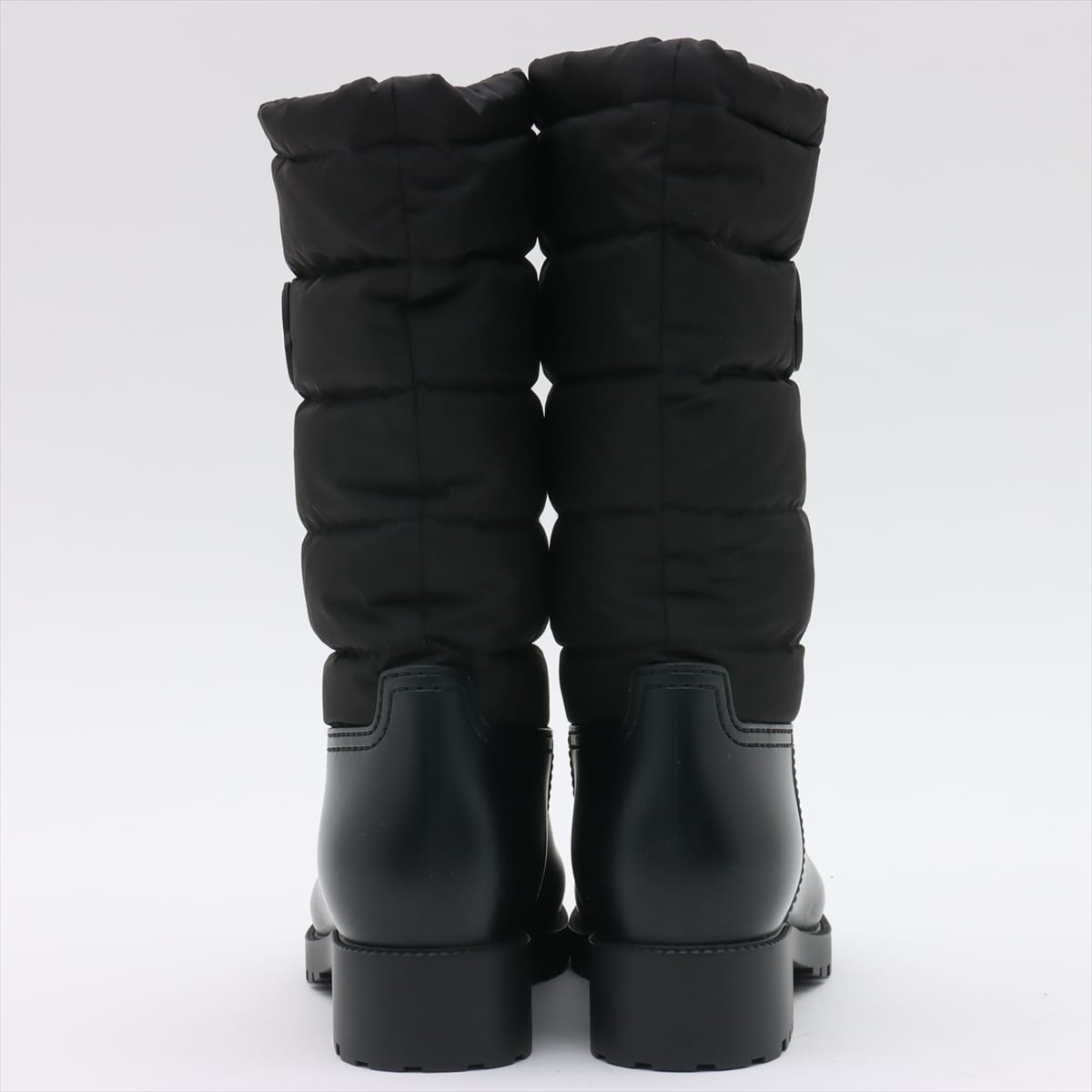 Moncler 21AW Rubber Boots 37 Ladies' Black Polyester padded boots GINETTE