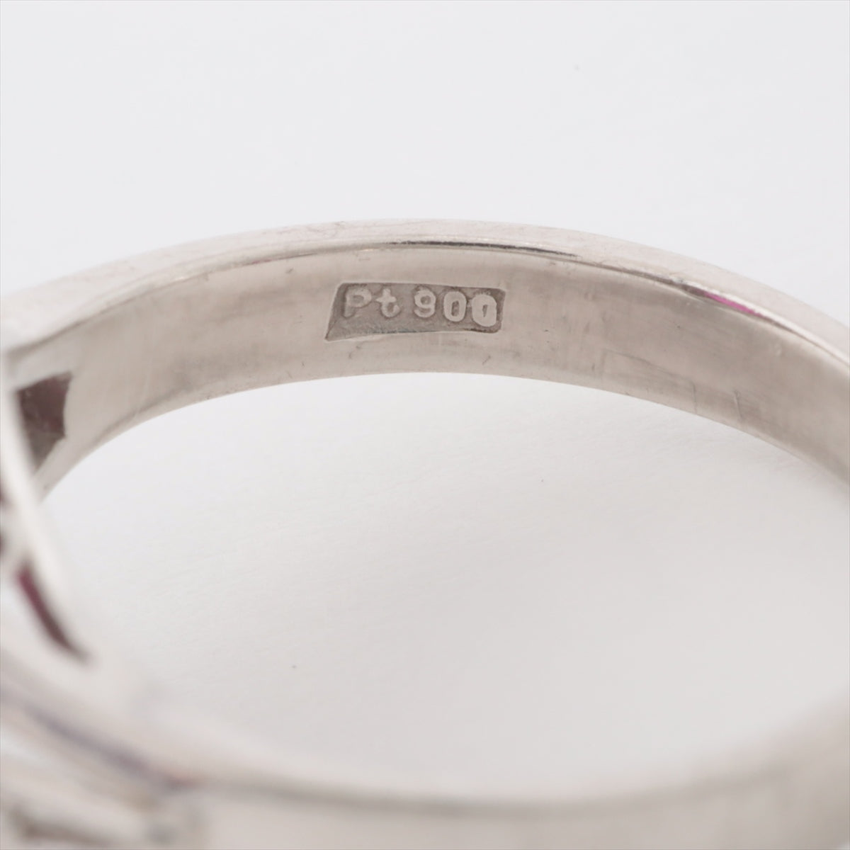 Ruby Diamond Ring Pt900 6.4g 130 054