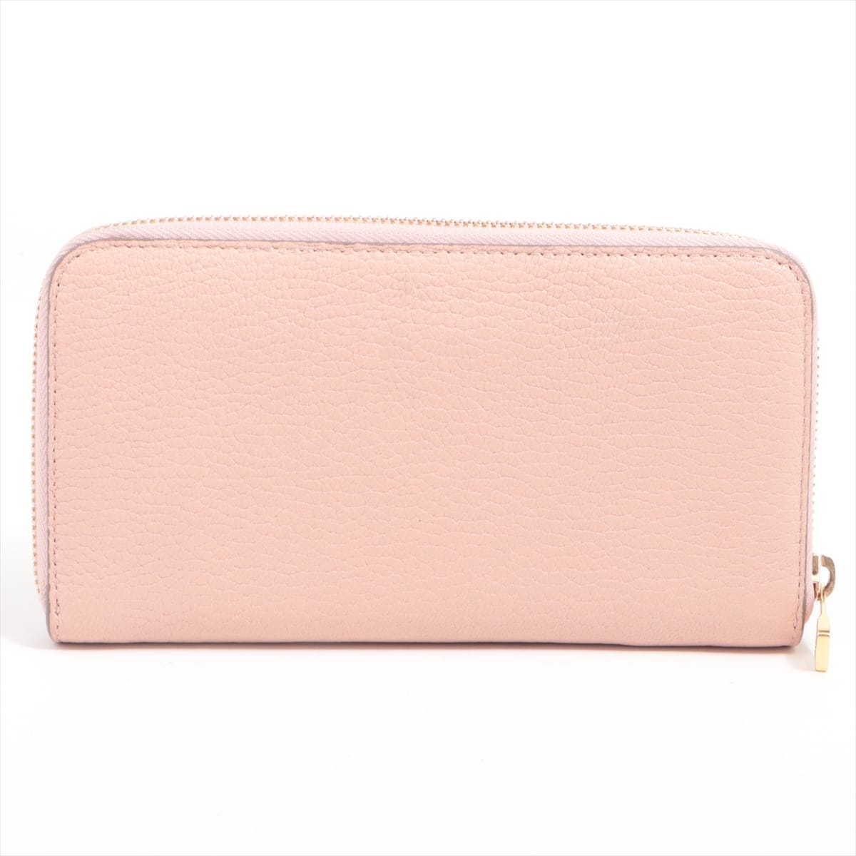 Chloe Drew Leather Round-Zip-Wallet Pink beige