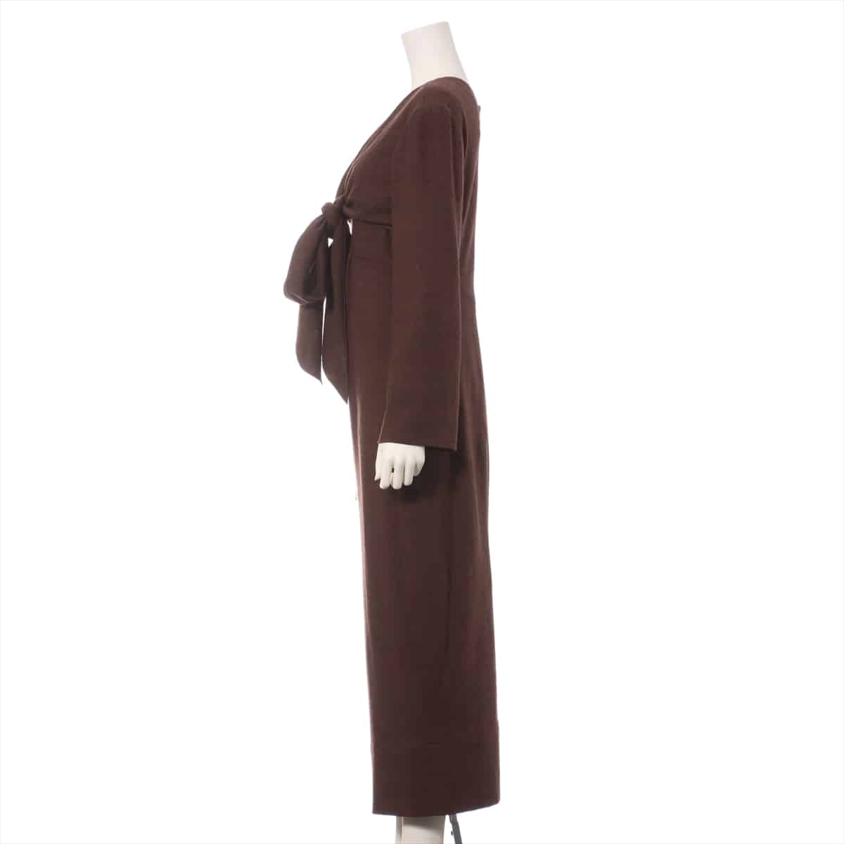 Chanel Coco Button 98A Wool Dress 38 Ladies' Brown  There are armpit stains