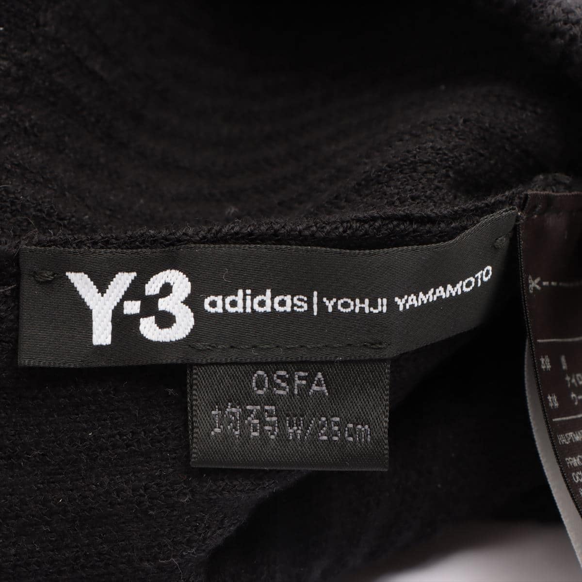 Y-3 Logo Knit cap Cotton & nylon Black