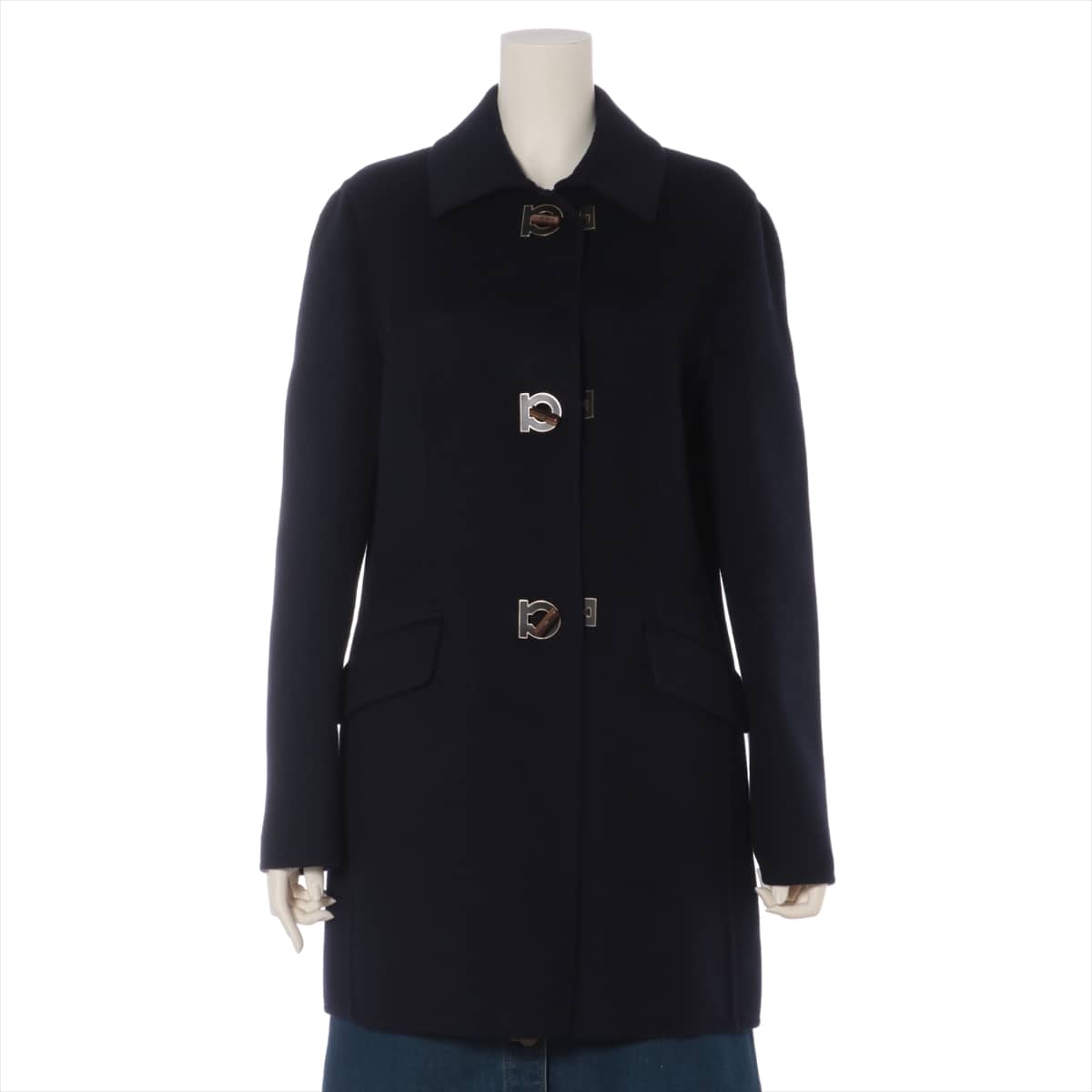 Ferragamo Gancini Wool & cashmere coats I 40 Ladies' Navy blue