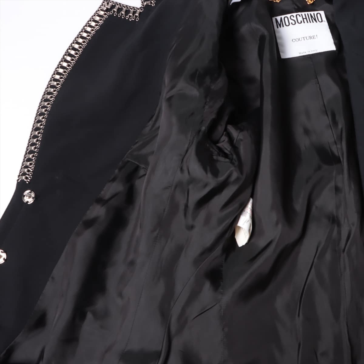 Moschino Acetate Jacket 42 Ladies' Black