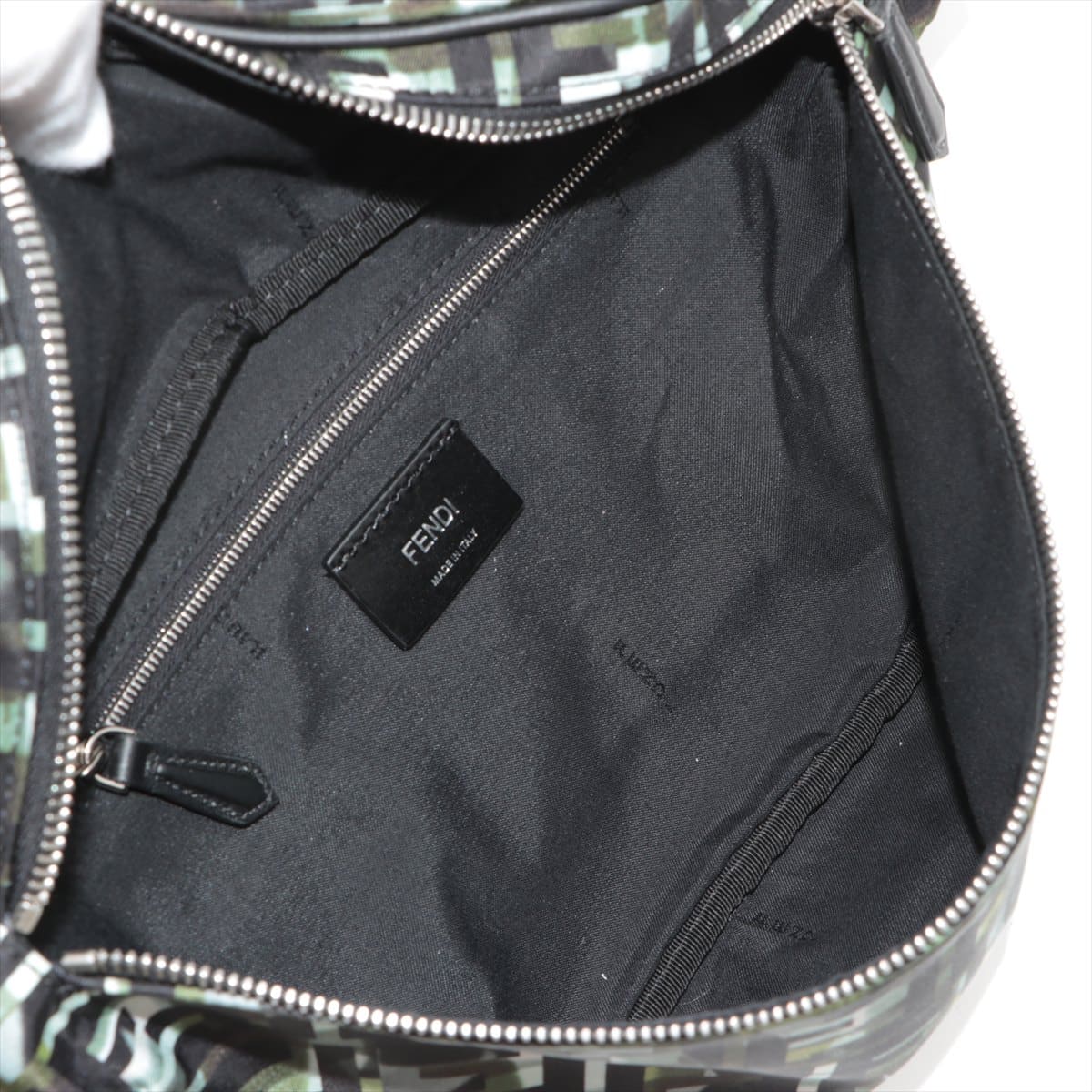 Fendi ZUCCa Nylon Sling backpack Khaki 7VA434