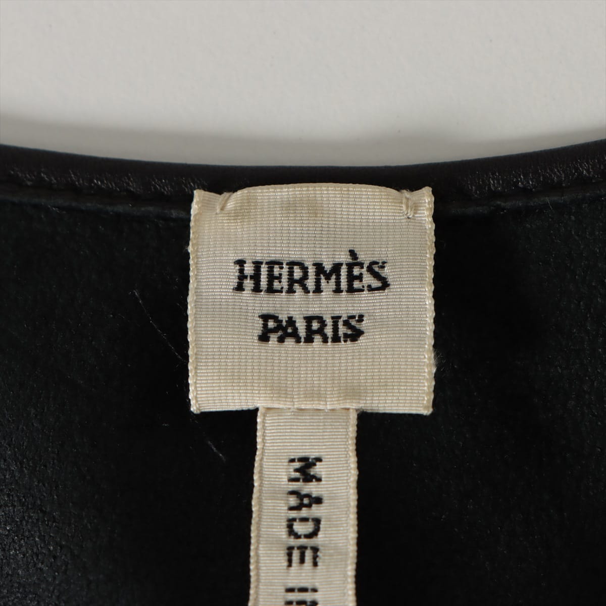 Hermès Lambskin Tank top 38 Ladies' dark brown