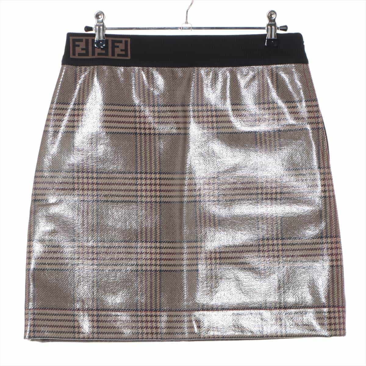 Fendi ZUCCa 18 years Wool x polyurethane Skirt 38 Ladies' Brown