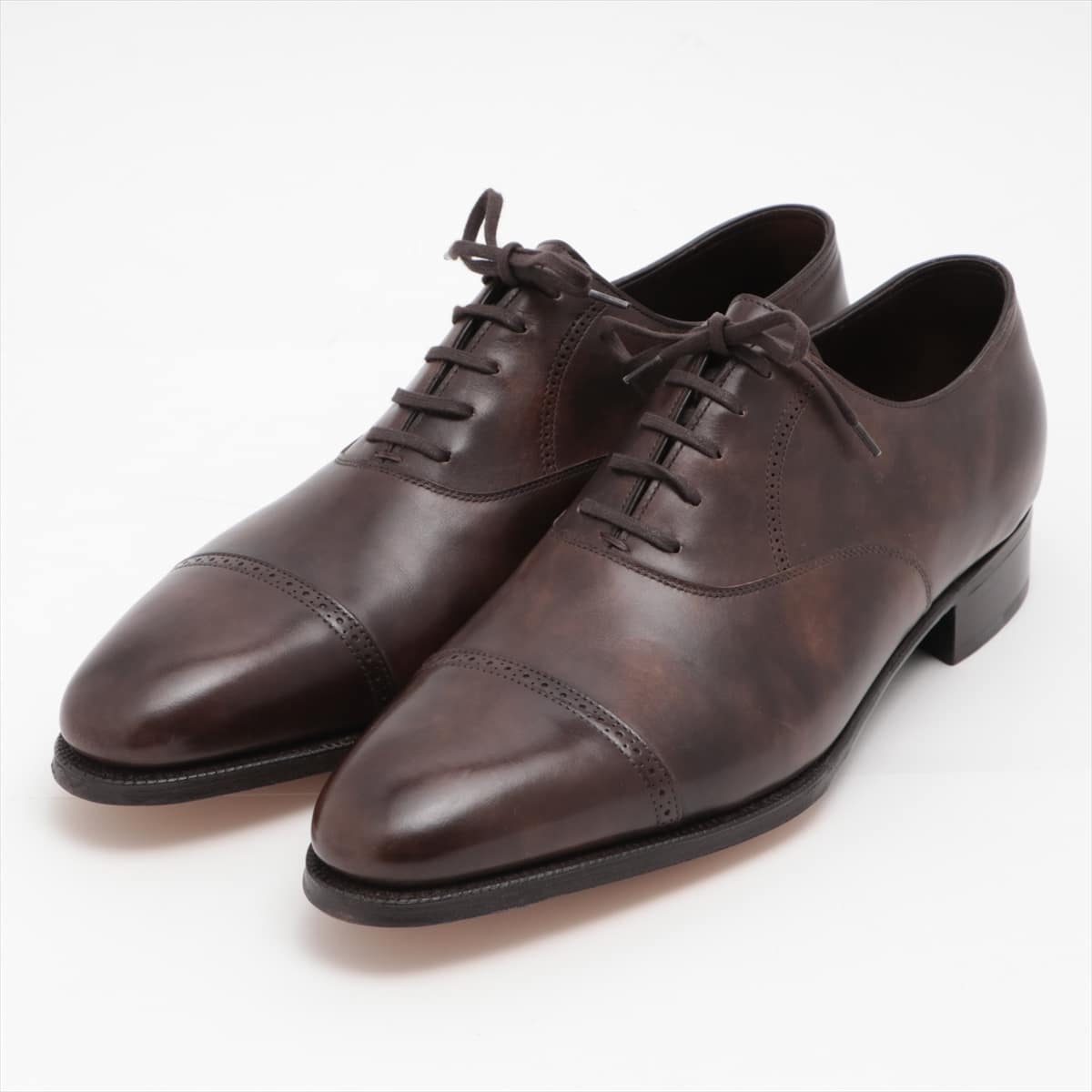 John Lobb Philipp 2 Leather Dress shoes 9 1/2 Men's Brown Oxford Last 7000 With genuine shoe tree