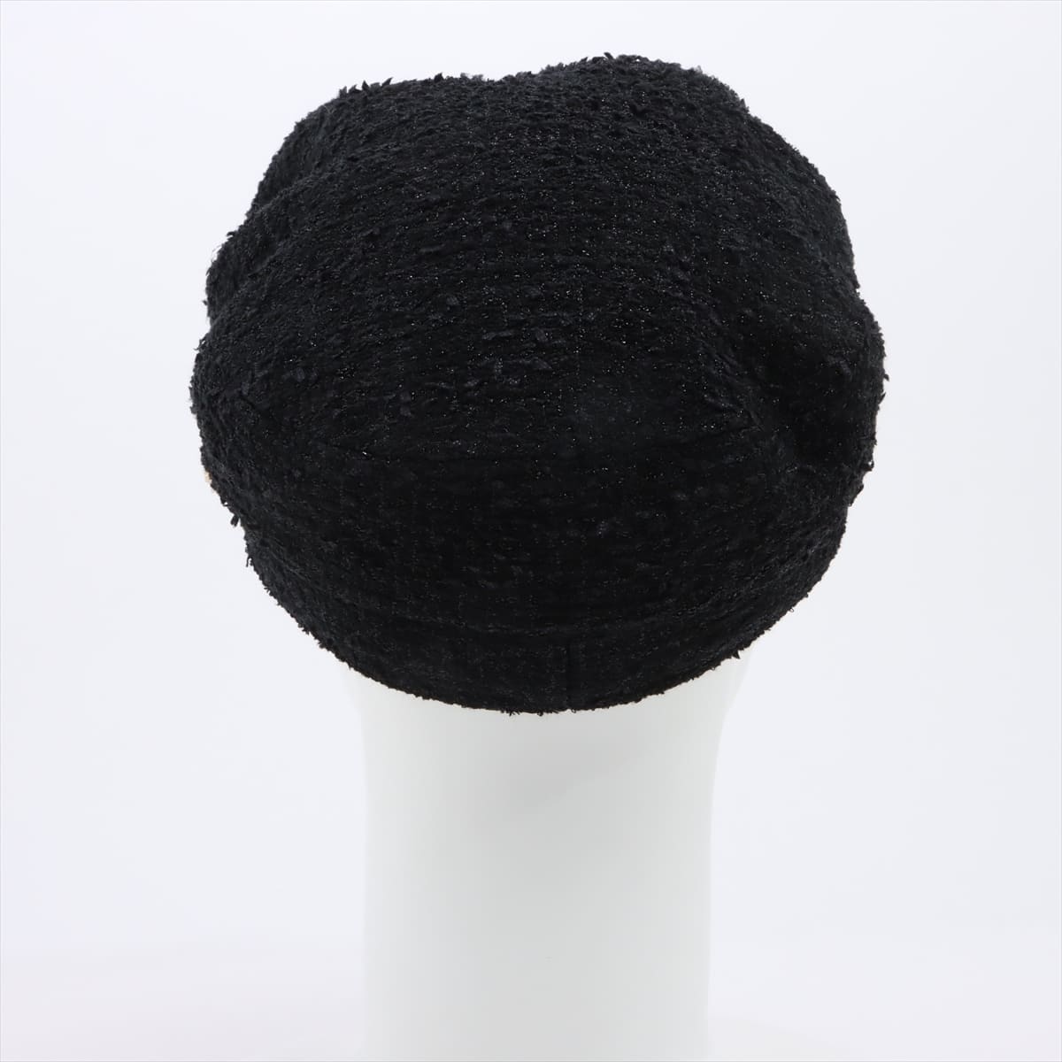 Chanel Coco Mark Newsboy cap Tweed Black
