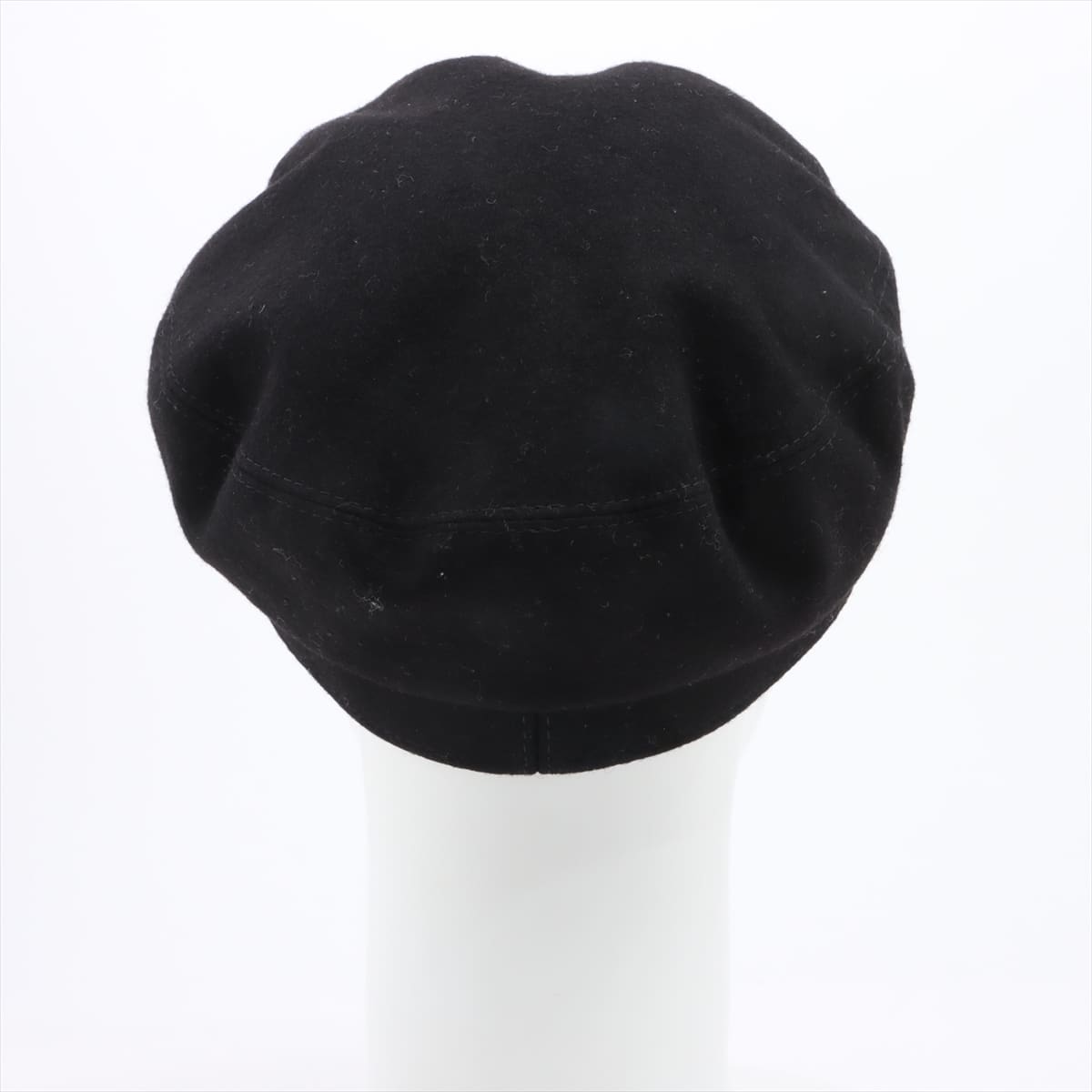Chanel Coco Mark Newsboy cap S wool x acrylic Black