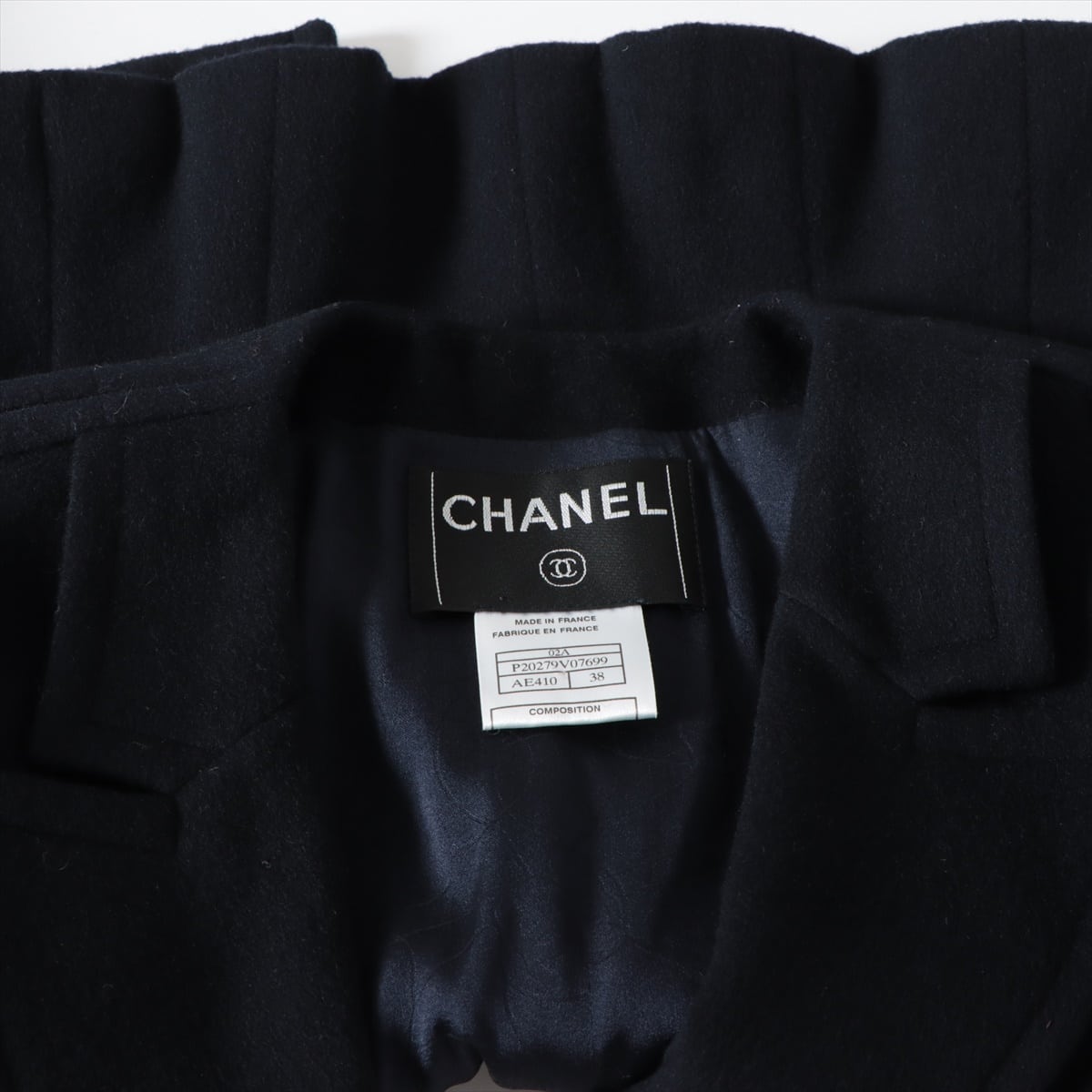 Chanel Coco Mark 02A Cashmere Setup 38 Ladies' Navy blue