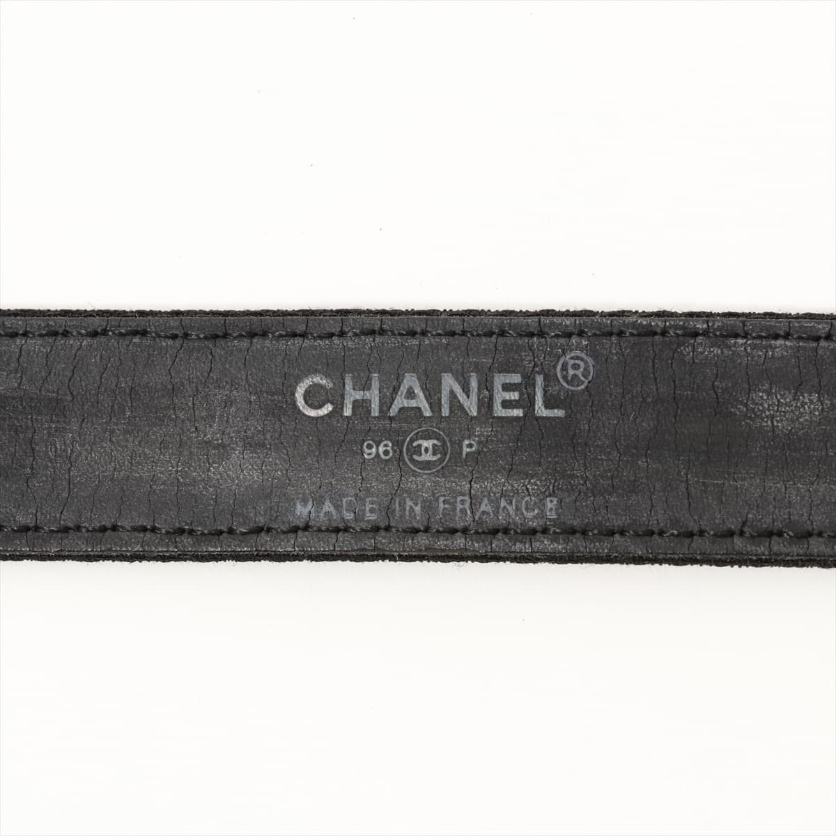 Chanel 96P Belt 69 Canvas & leather Black