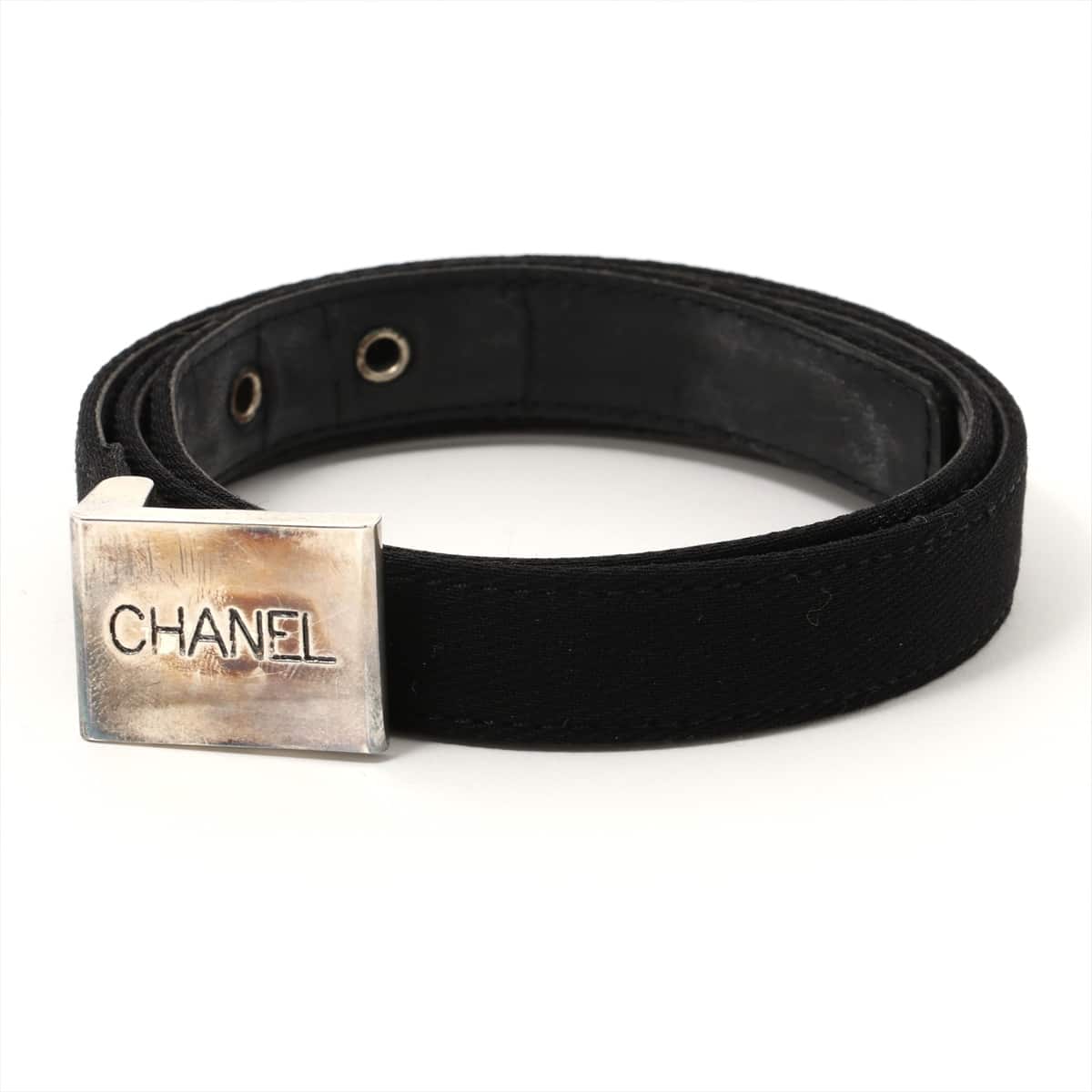 Chanel 96P Belt 69 Canvas & leather Black