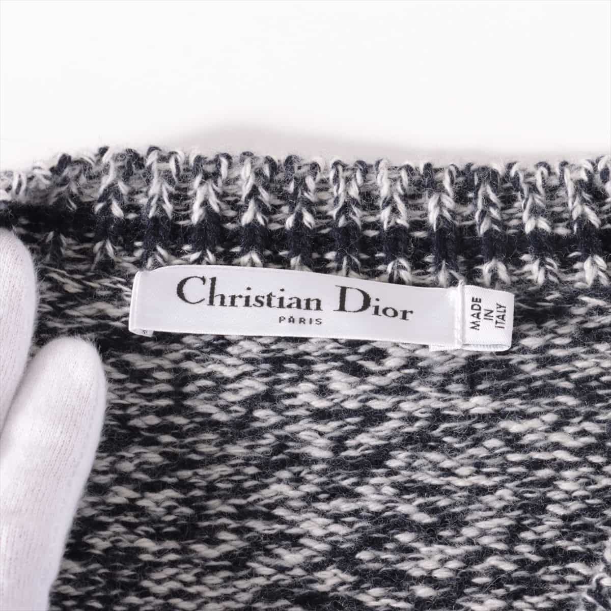 Christian Dior 21AW Wool & cashmere Knit F36 Ladies' White x navy  054S01AM303 Mouline