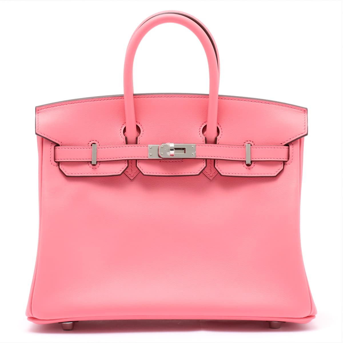 Hermès Birkin 25 Veau Swift Hand bag Rose Ete Silver Metal fittings Y: 2020 with raincover