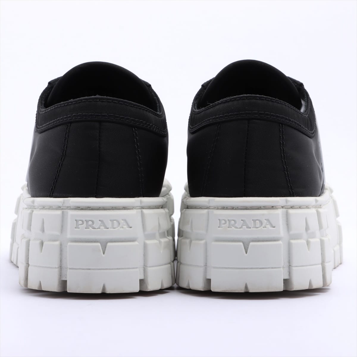 Prada 20 years Nylon Sneakers 35 1/2 Ladies' Black Logo 1E260M