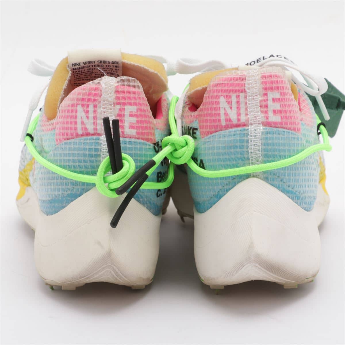 NIKE × OFF-WHITE Rubber Sneakers 27 poorize blue/tour yellow womens Vapor Str  CD8178-400