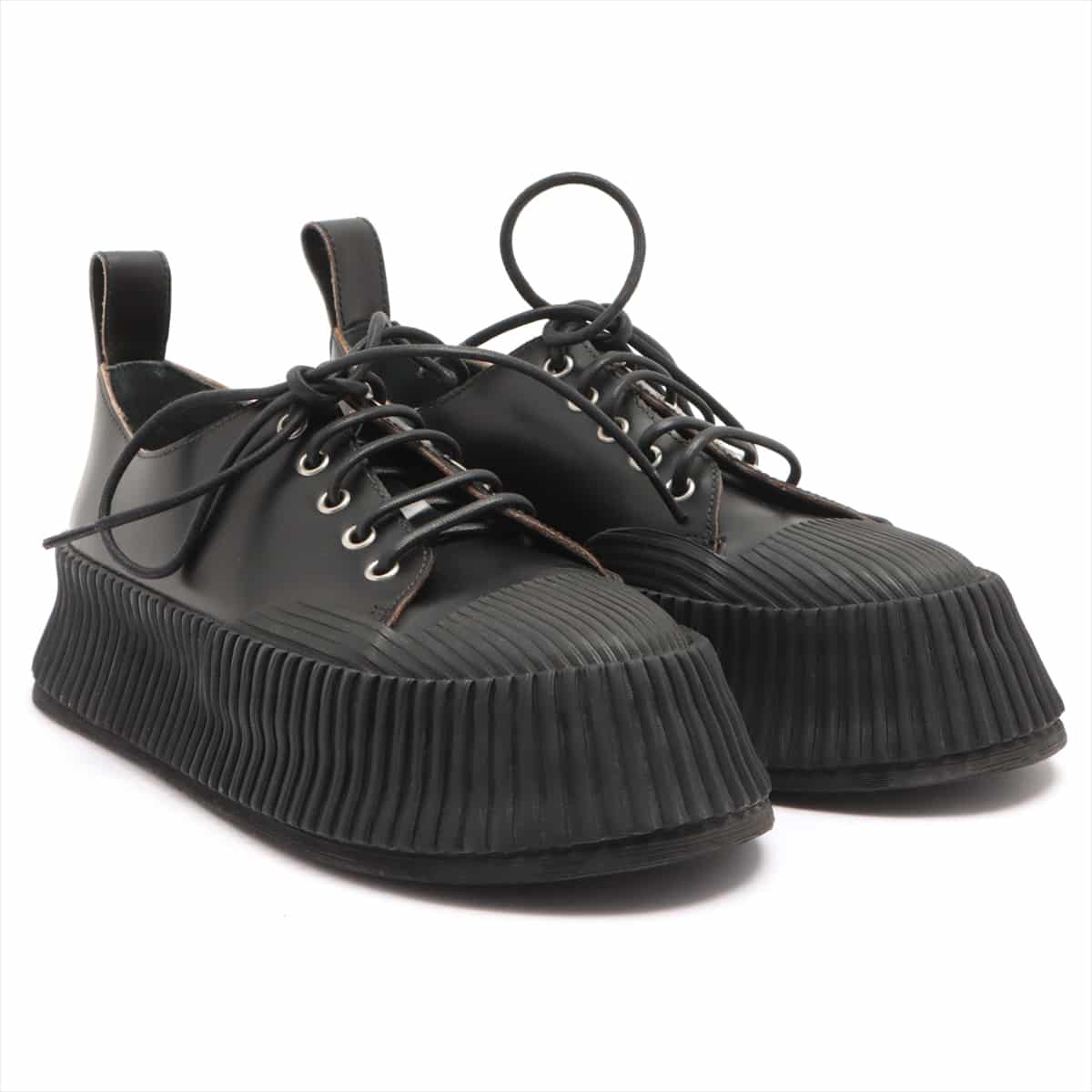 Jil Sander Leather Sneakers 39 Men's Black JI31522A