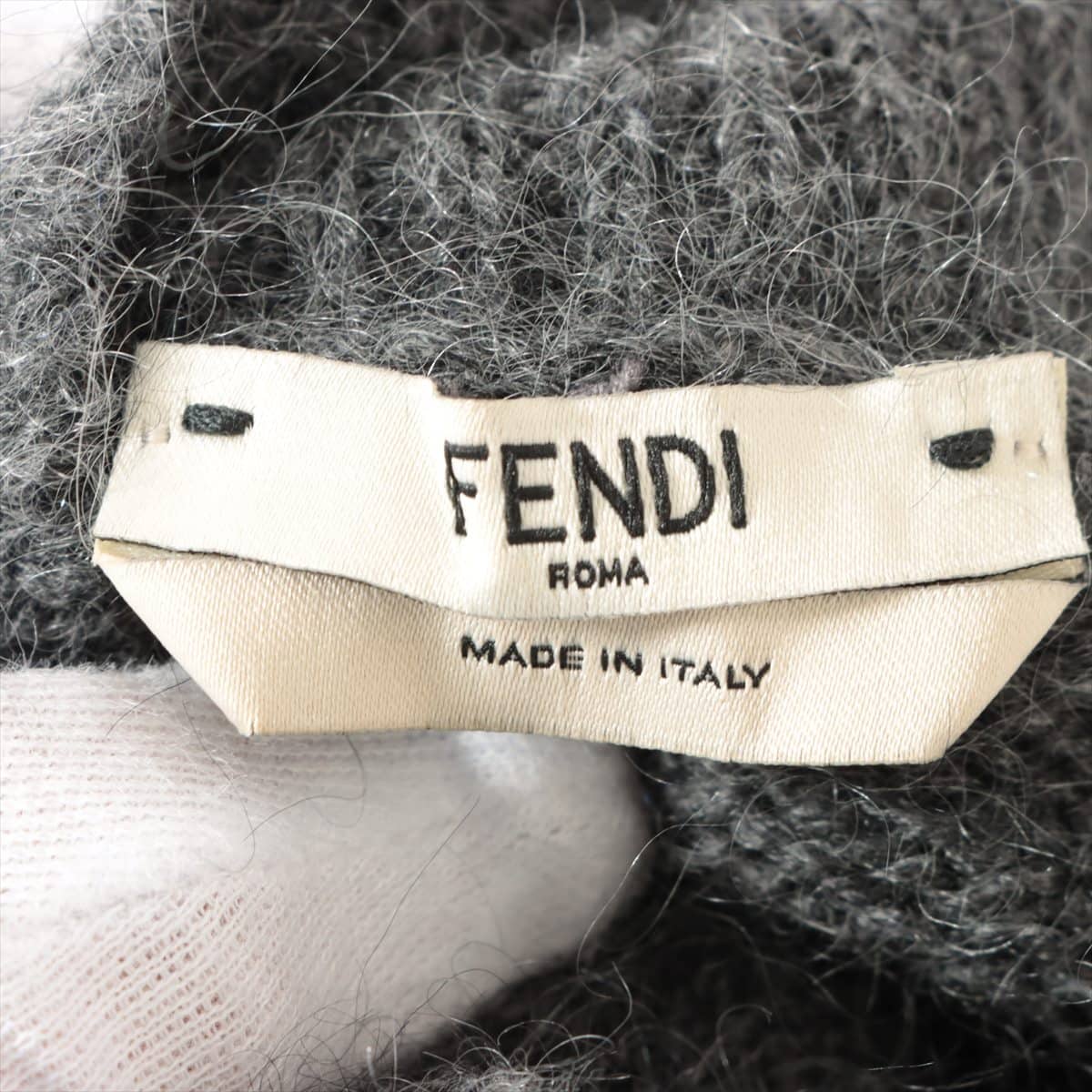 Fendi 20 years Wool x nylon x cashmere Sleeveless dress 36 Ladies' Grey  FZD866 Mohair blend