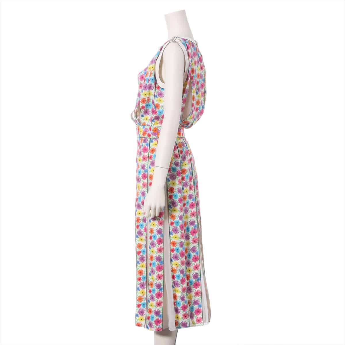 Chanel Coco Mark P63 Silk Sleeveless dress 38 Ladies' Multicolor  There are spots and wrinkles on the armpits