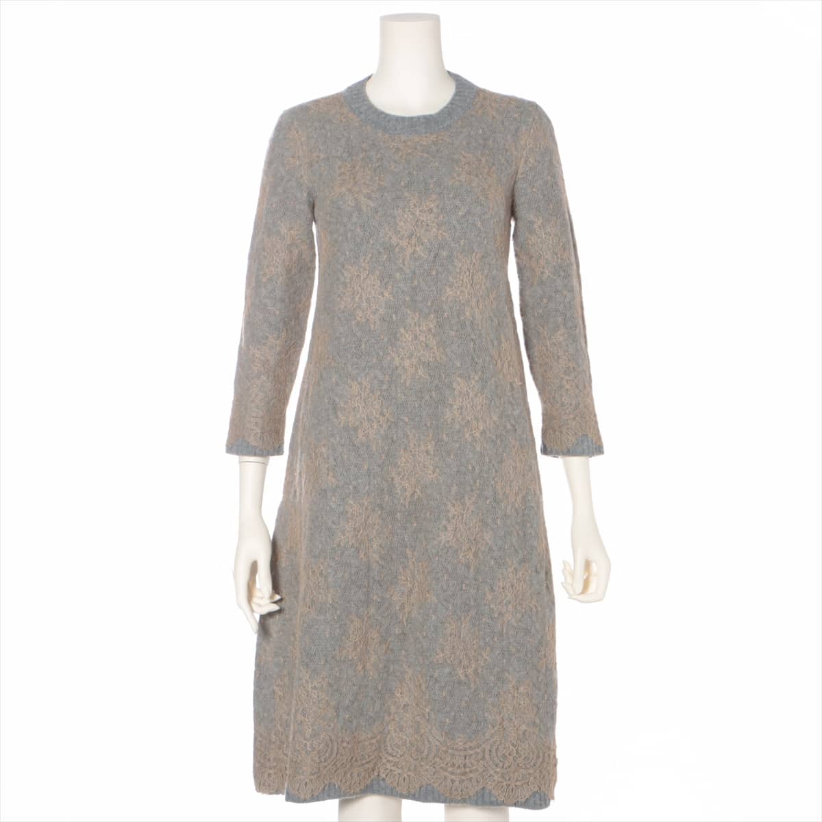 Louis Vuitton RW102 wool x rayon Knit dress XS Ladies' Grey